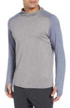 Men's Peter Millar Tech T-shirt Hoodie - Grey