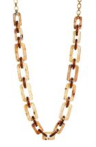 Women's Lafayette 148 New York Wood Square Link Necklace
