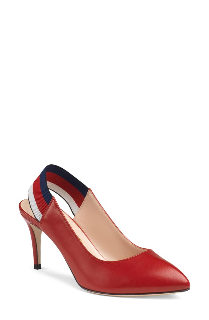 Women's Gucci Sylvie Slingback Pump Us / 36eu - Red