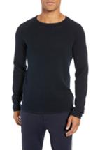 Men's Theory Amadeo Regular Fit Textured Cotton Sweater - Blue