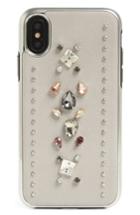 Rebecca Minkoff Crystal Embellished Iphone X Case - Grey