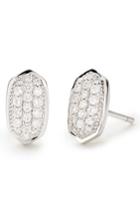 Women's Kendra Scott Amelee Diamond & White Gold Stud Earrings