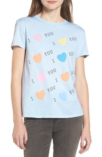 Women's Dream Scene I Love You Tee, Size - Blue