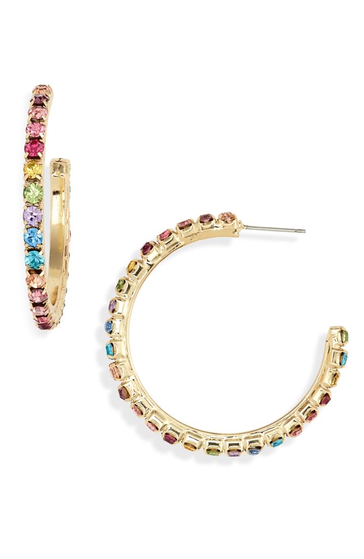 Women's Stella + Ruby Hanna Crystal Hoop Earrings