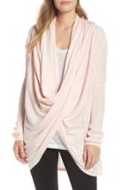 Women's Nordstrom Lingerie Long Wrap Cardigan, Size - Pink