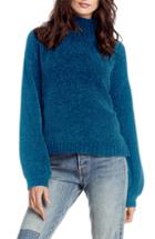 Women's Michael Stars Chenile Turtleneck - Blue