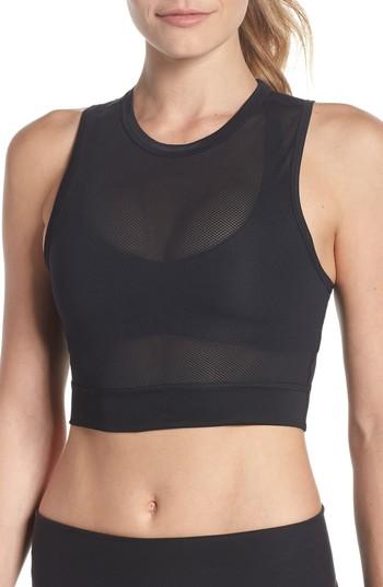 Women's Nike Miler Crop Mesh Running Tank - Black