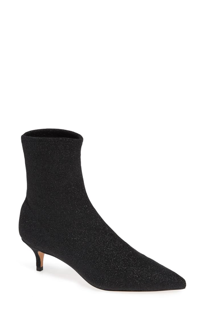 Women's Schutz Albertin Glitter Sock Bootie .5 M - Black
