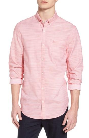 Men's Original Penguin Mini Stripe Shirt - Red