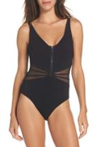 Women's Profile By Gottex Grand Prix One-piece Swimsuit - Black