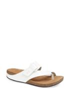 Women's Clarks 'perri Coast' Leather Thong Sandal M - Brown