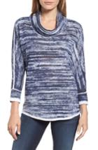 Women's Nic+zoe Breeze Cowl Neck Sweater - Blue