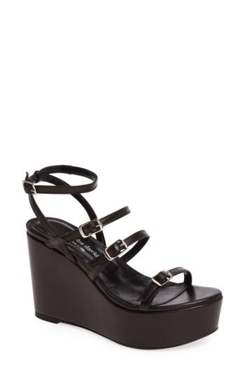 Women's Charles David Penelope Wedge Sandal M - Black