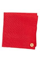 Men's Armstrong & Wilson Stain Glass Linen Pocket Square, Size - Red