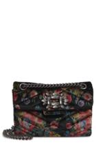 Kurt Geiger London Mini Mayfair Velvet Crossbody Bag - Black