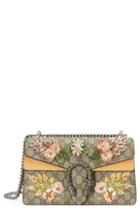 Gucci Small Dionysus Embellished Gg Supreme & Genuine Python Shoulder Bag - Beige