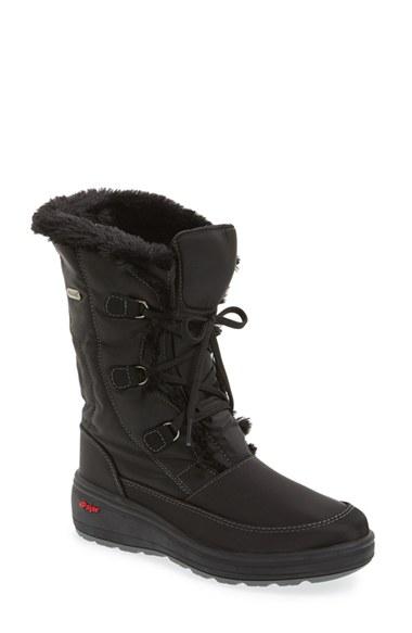 Women's Pajar 'marcie' Waterproof Snow Boot With Faux Fur Collar -5.5us / 36eu - Black