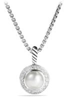 Women's David Yurman 'cerise' Petite Pendant With Pearl And Diamonds On Chain