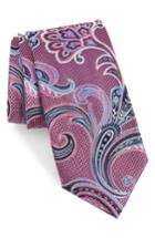 Men's Nordstrom Men's Shop Bryce Paisley Silk Tie, Size - Pink
