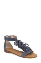 Women's Sole Society Koa Fringed T-strap Sandal M - Blue