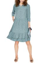 Women's Boden Tiered Hem Shirtdress - Blue