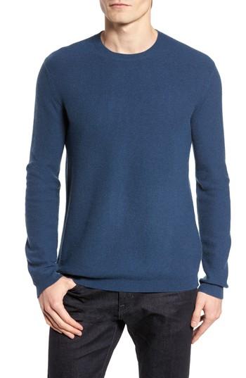 Men's Theory Medin C Cashmere Crewneck Sweater - Blue
