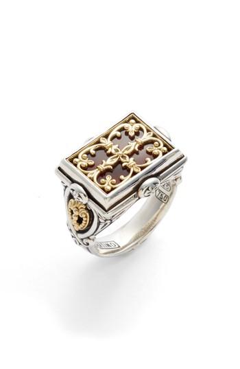 Women's Konstantino Etched Sterling Carnelian Ring