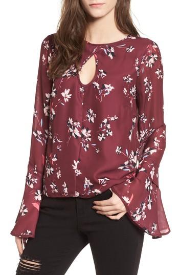 Women's Devlin Sonoma Bell Sleeve Blouse - Burgundy