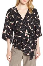 Women's Trouve Wrap Blouse, Size - Black