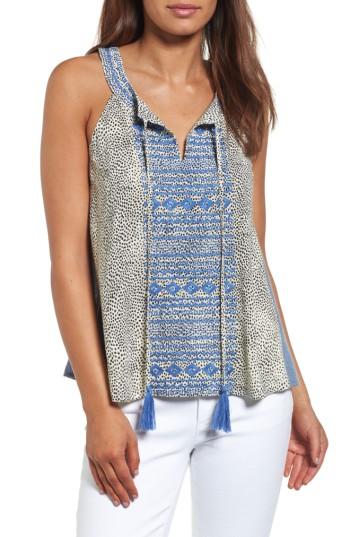 Women's Thml Embroidered Print Top - White