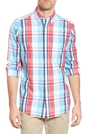 Men's Gant Madras Plaid Fitted Sport Shirt