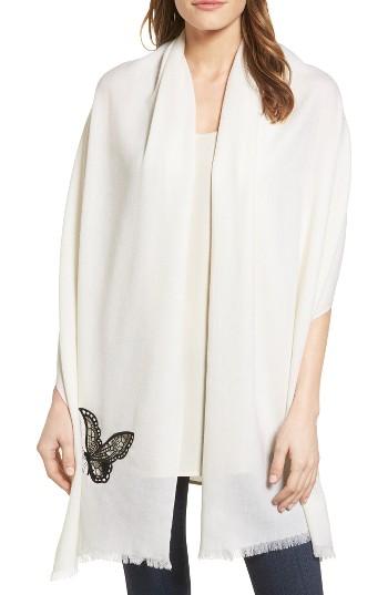 Women's Badgley Mischka Butterfly Wrap, Size - Ivory