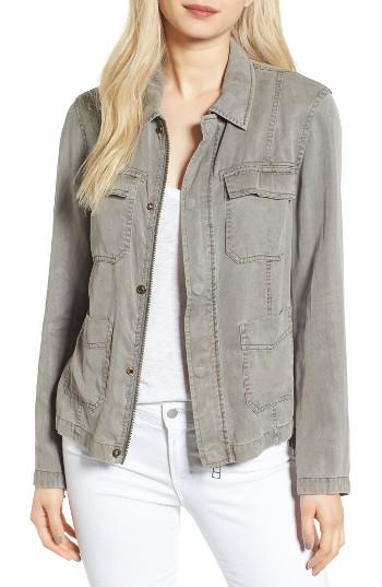 Women's Pam & Gela Side Tie Cargo Jacket, Size - Green