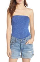 Women's Socialite Stripe Tube Top - Blue