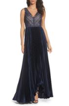 Women's Adrianna Papell Mixed Media Gown