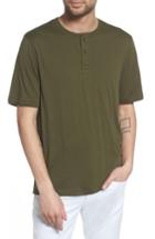 Men's Vince Layered Henley T-shirt, Size - Green