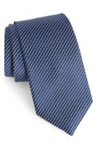 Men's Nordstrom Men's Shop Bucaro Solid Silk Tie, Size X-long - Blue
