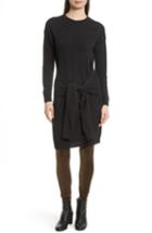 Women's Vince Long Sleeve Tie Waist Sweater Dress - Grey