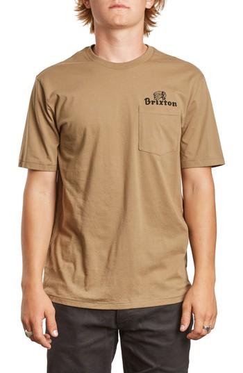 Men's Brixton Tanka Ii Pocket T-shirt, Size - Beige