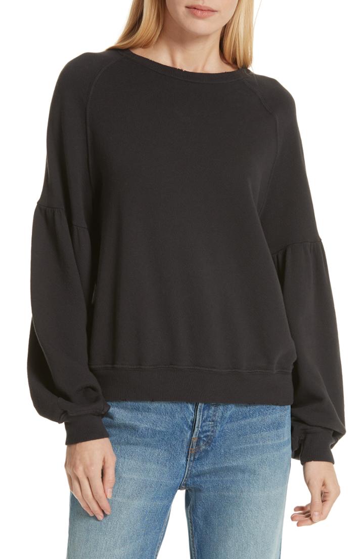 Women's Chaus Pointelle Sleeve Sweater