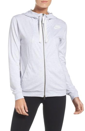 Women's Nike Gym Zip Hoodie - Ivory