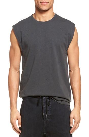 Men's Vince Distressed Tank, Size - Grey