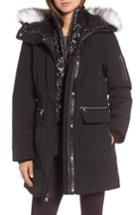 Women's Vince Camuto Bib Insert Down & Feather Fill Coat
