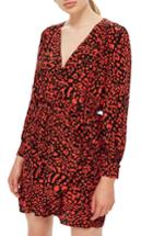 Women's Topshop Bubble Satin Wrap Dress Us (fits Like 0) - Red