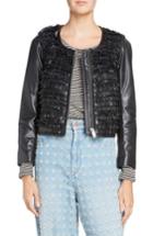 Women's Isabel Marant Etoile Abella Frill Leather Jacket Us / 34 Fr - Black