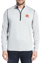 Men's Cutter & Buck Meridian - Cleveland Browns Regular Fit Half Zip Pullover, Size - Black