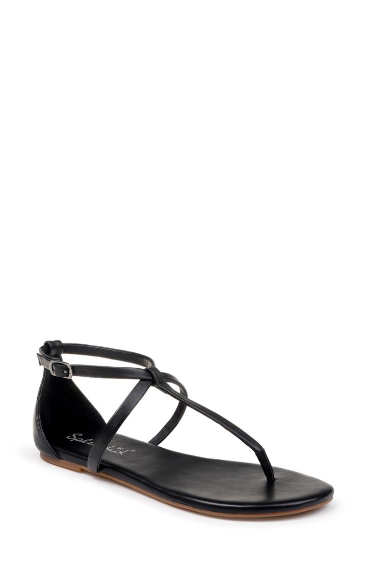 Women's Splendid Sundae T-strap Sandal M - Black