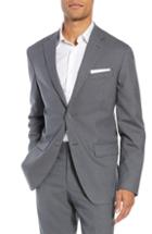 Men's Nordstrom Men's Shop Tech-smart Trim Fit Stretch Wool Travel Sport Coat R - Grey
