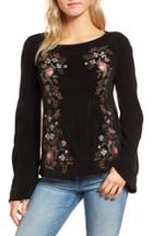 Women's Cupcakes And Cashmere Ruthie Embroidered Sweater - Black