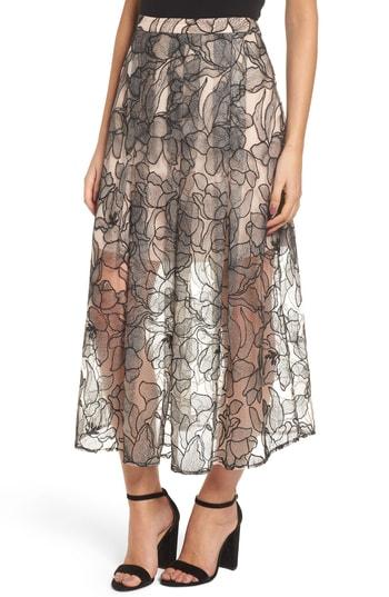 Women's Wayf Pleated Lace Skirt - Black